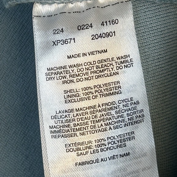 Columbia Lodge Sherpa Fleece Pullover 1/2 Snap Boxy Peach Cream Blue Women's XXL - Picture 10 of 10